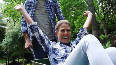 couple having fun together in park