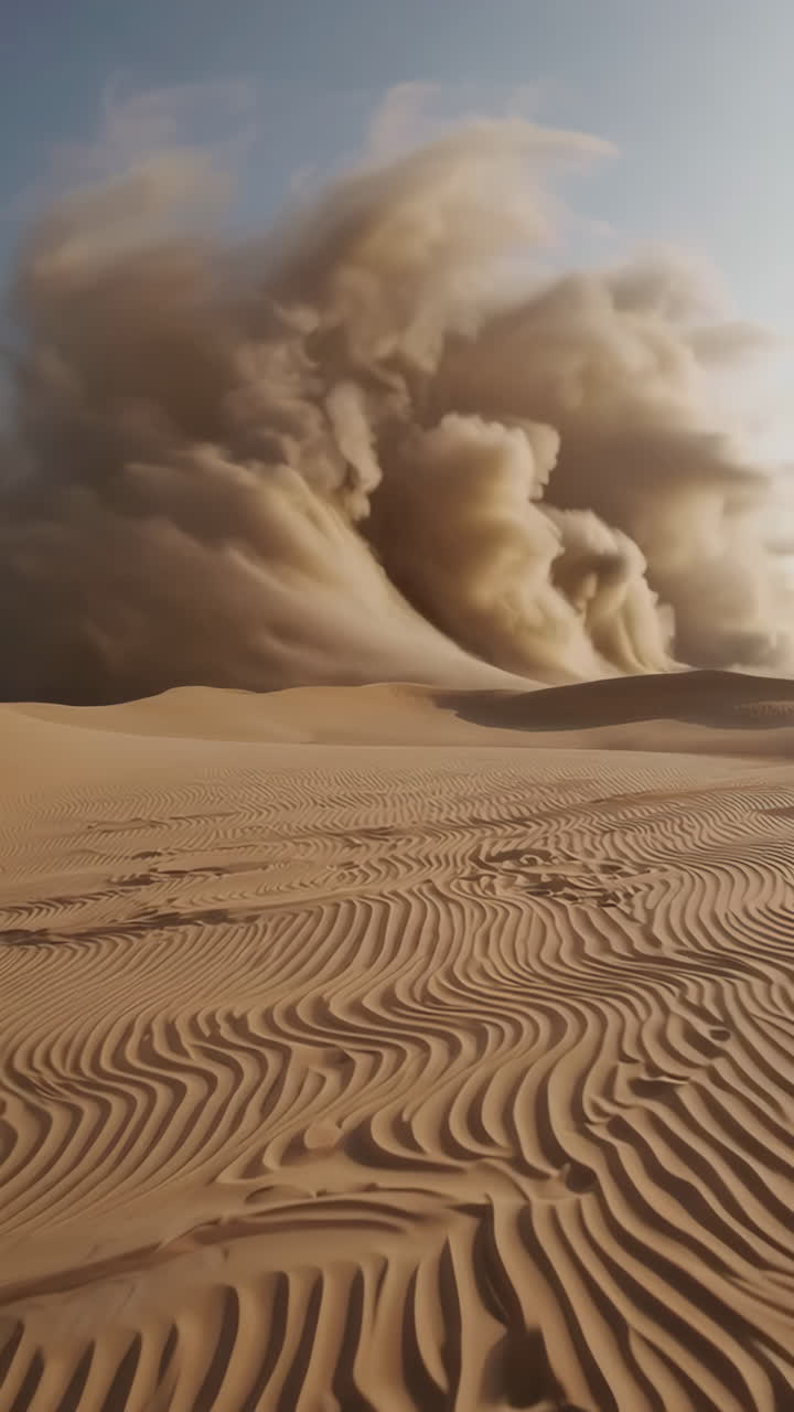 Tempesta di sabbia nel deserto
