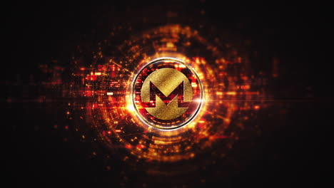 futuristic digital background highlighting advanced cryptocurrency and encryption technology, featuring blockchain networks and secure cryptographic systems : monero, xmr