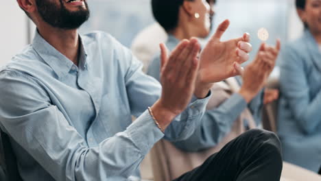 business people, hands and team applause