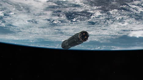 plataforma de armas orbitales en la órbita del planeta tierra