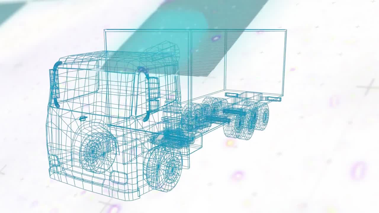 ⁇ 박이는 모양으로 회전하는 3d 자동차 그림의 애니메이션