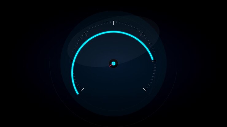 Digital Speedometer Gauge Loading Animation