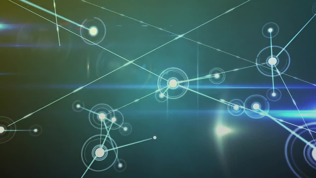 animación de la red de conexiones con puntos