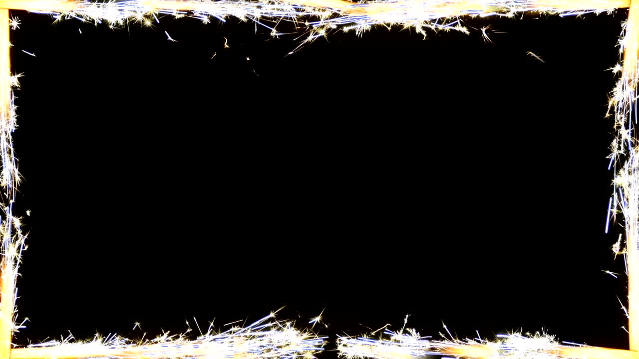 검은색 배경에 반이는 분수들의 프레임입니다.