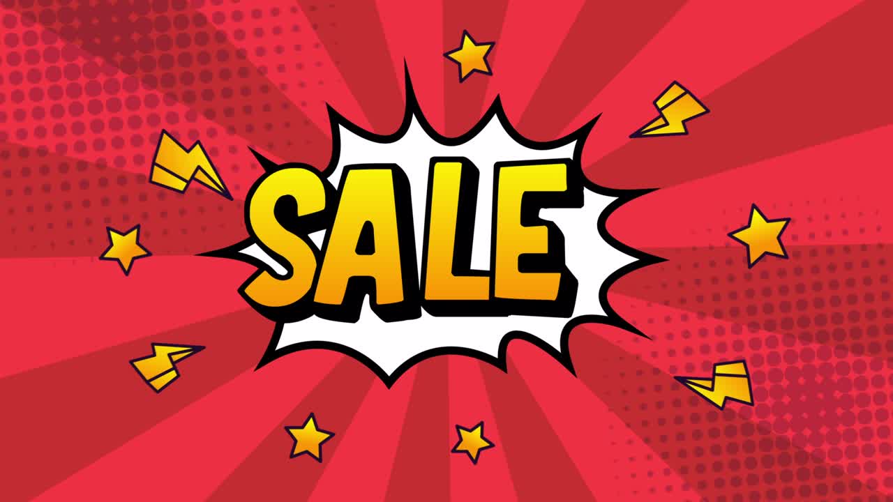 venta de burbujas de cómics de dibujos animados