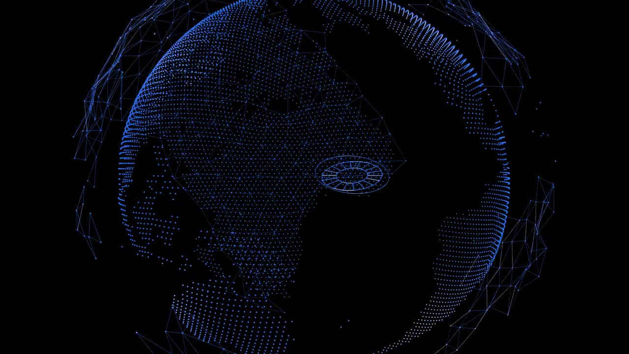 Holographic Earth with planet, This Clip was developed in core 3D software and later complied with AE