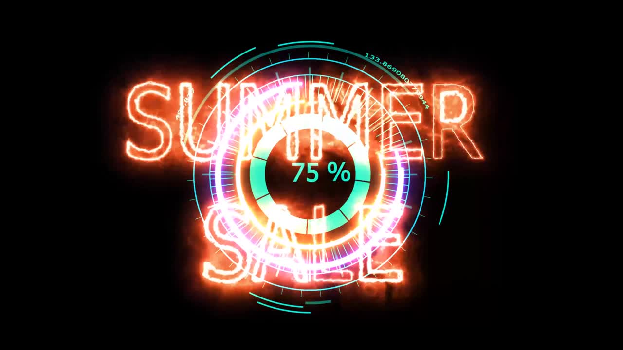 디지털 전력 미터 에너지 전기 보라색 여름 판매 배너 및 분석 광고