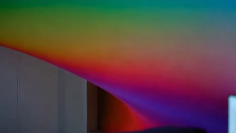 abstract rainbow gradient wall