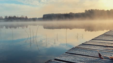 autumn frosty morning