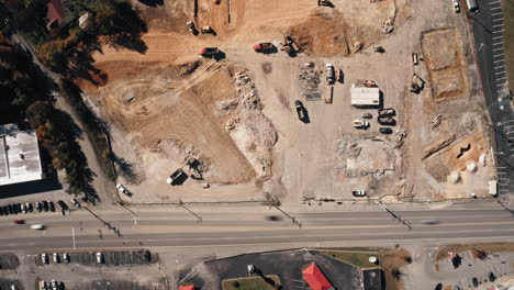 Hyperlapse-Aus-Der-Luft-über-Der-Baustelle-In-Chattanooga,-Tn