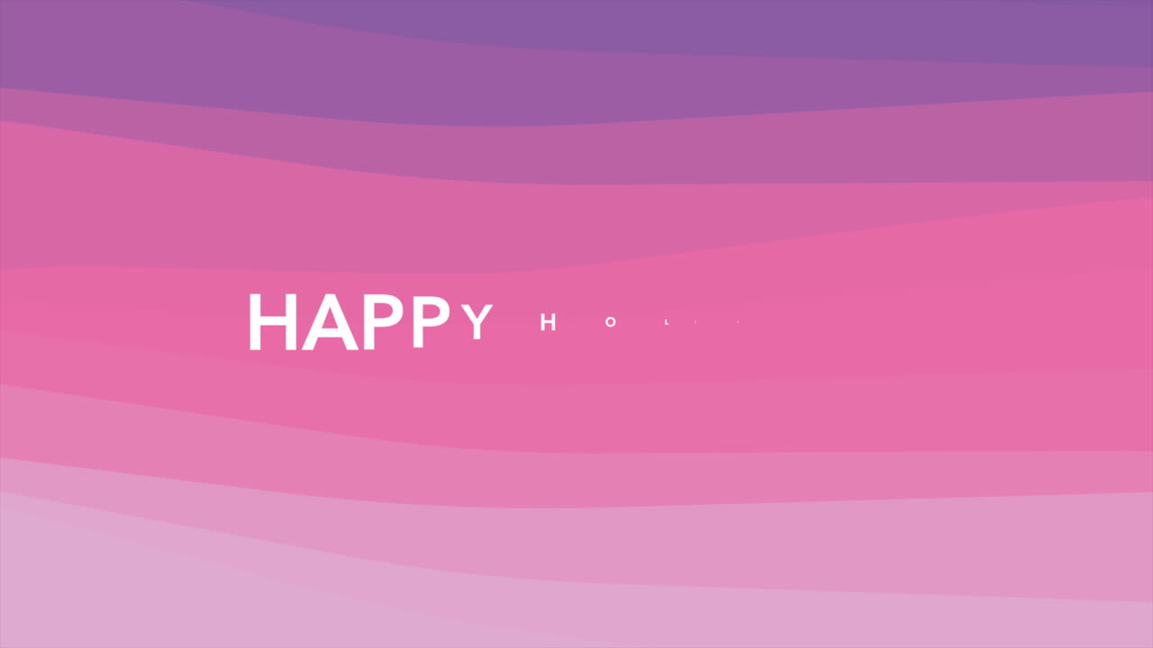 gradiente vibrante con cursiva felices vacaciones en rosa y púrpura