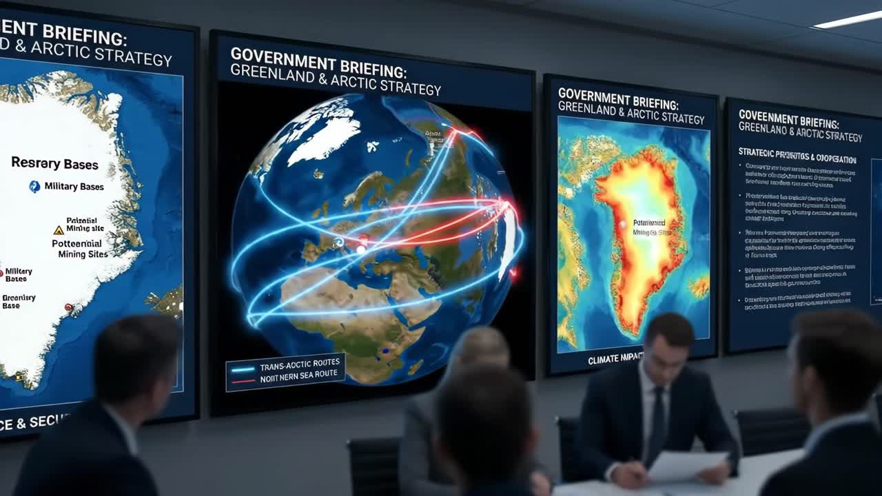 Government Briefing on Greenland and Arctic Strategy in Meeting Room