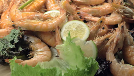 prawns served in the restaurant