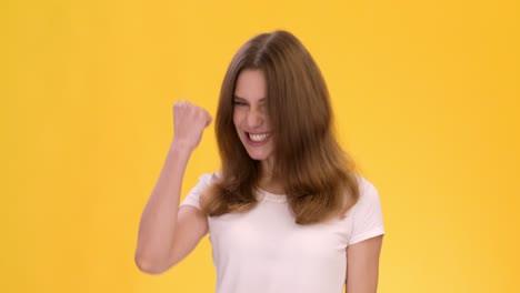 retrato de una mujer feliz