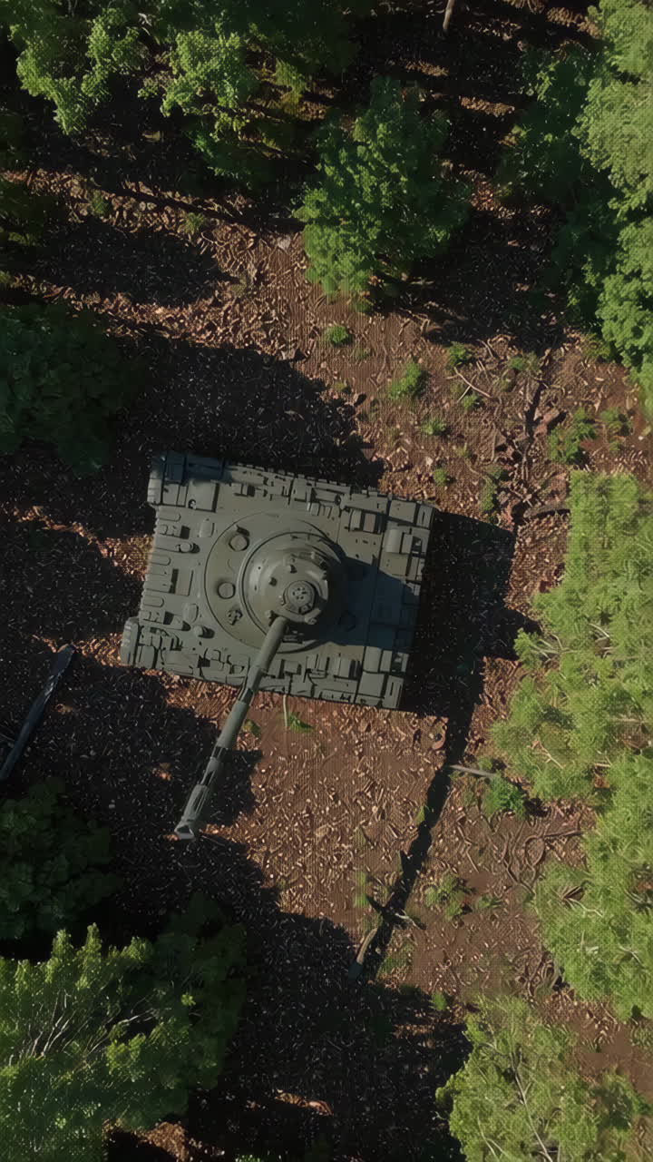 Military Tank in a Forest