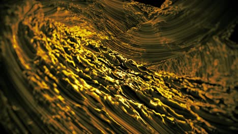 gold fluid abstract looping topographical texture background loop