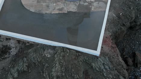 reflection of favaritx lighthouse balearic island menorca spain aerial