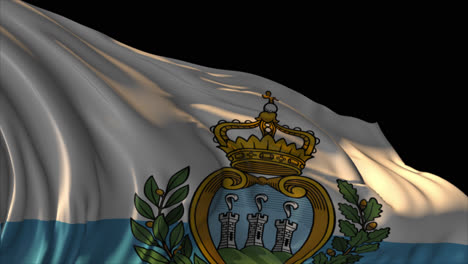 waving flag of san marino