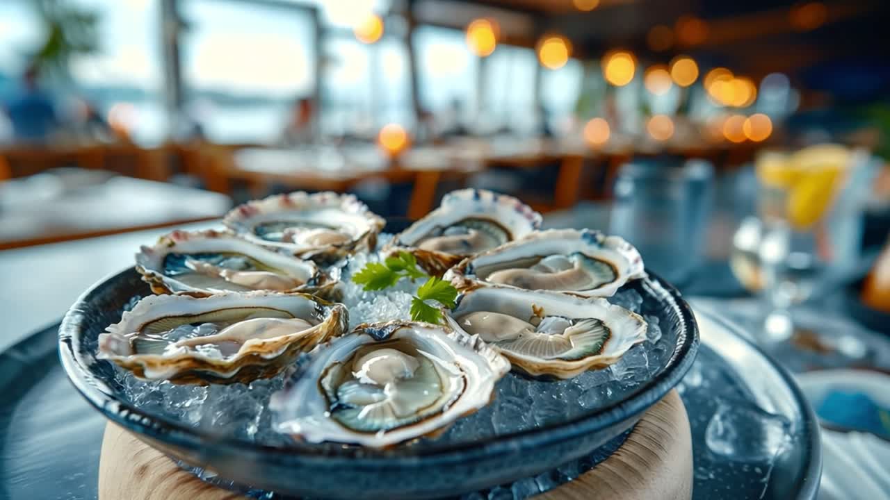 얼음에 신선한 오스트리