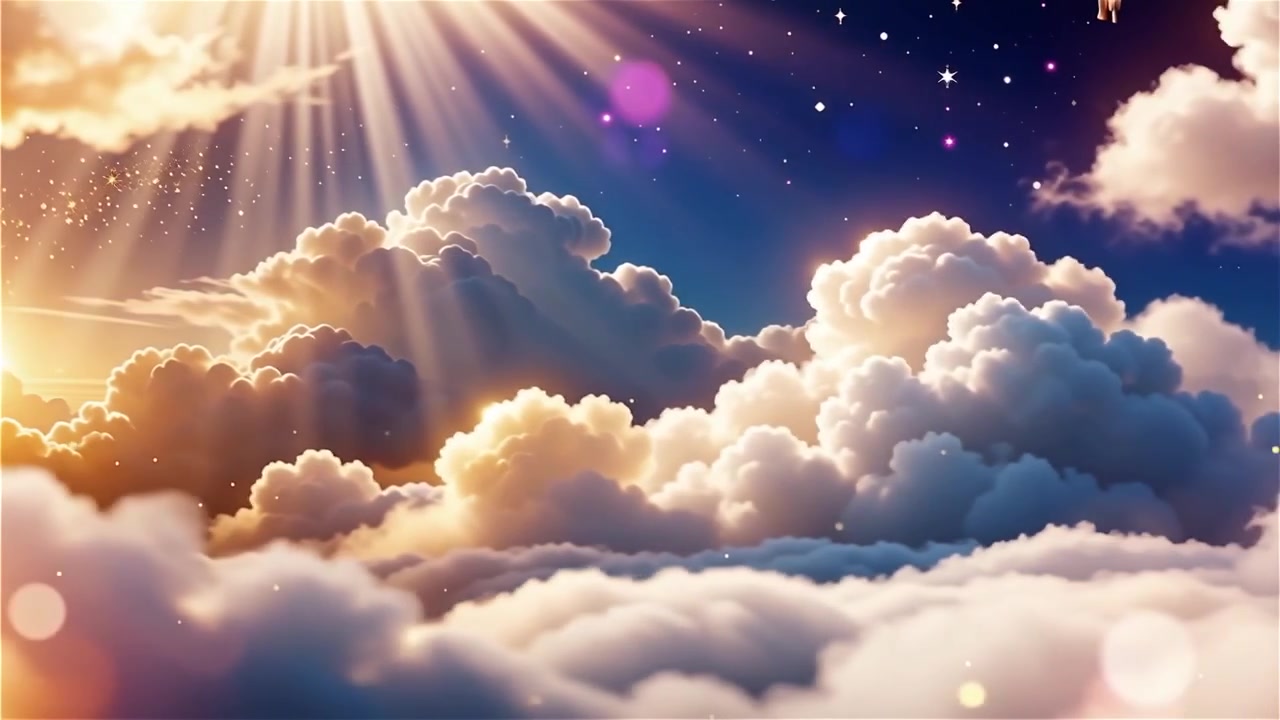 Christian Heavenly Light Worship Background
