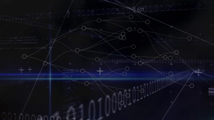 Animation of data processing over shapes