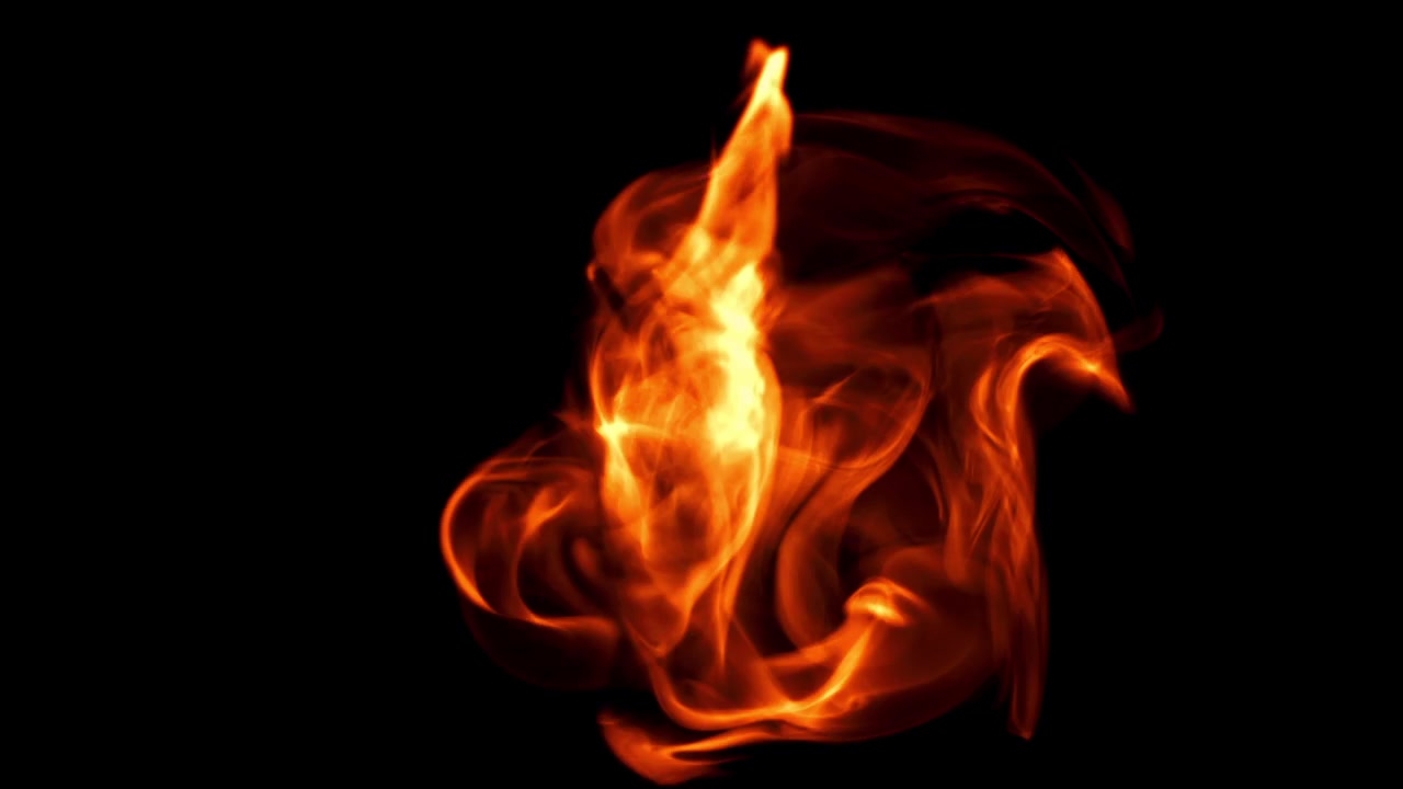 Abstrakte ildflammer på sort baggrund