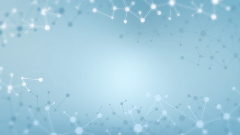 molecular wave grid. abstract geometrical futuristic blue background. plexus network data complex. looped. copy space.