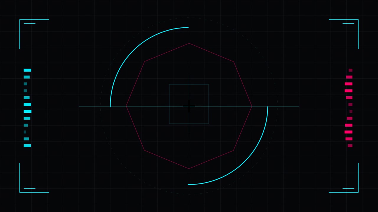 Futuristic Digital Heads-Up Display Interface Animation