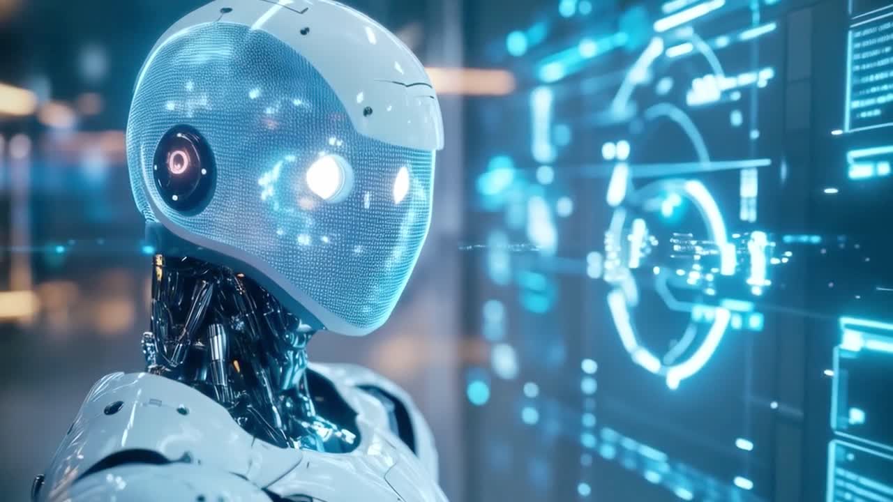 robot futurista con inteligencia artificial
