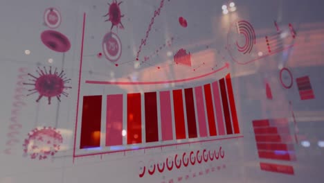 interfaz digital de coronavirus contra el tráfico nocturno de la ciudad