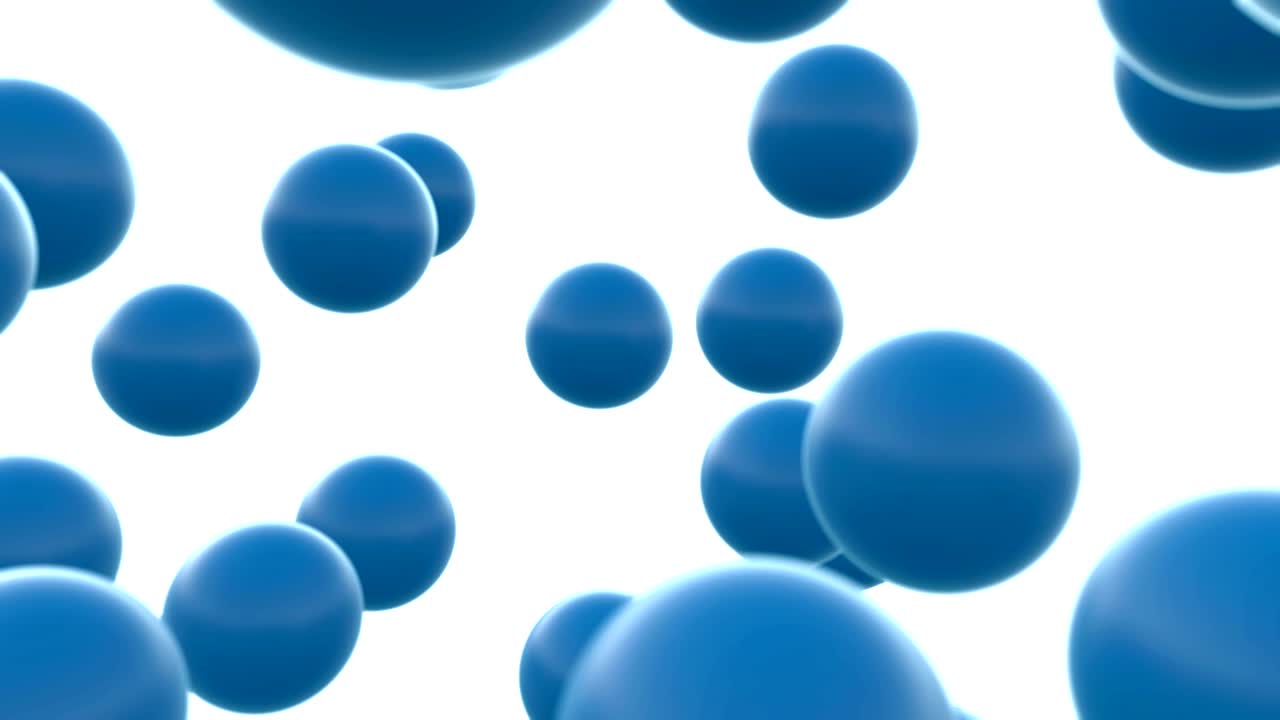 Abstract 3d colorful flying spheres or balls.