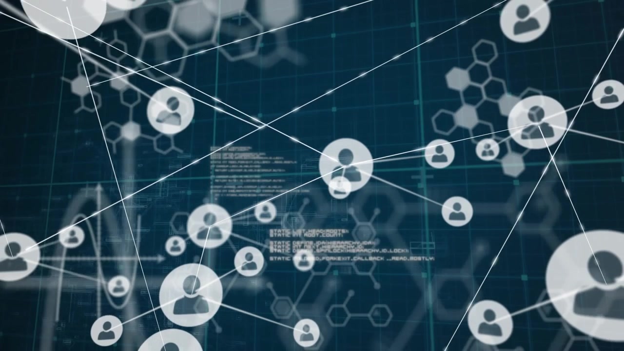 Central node expanding and spawning user nodes on grid, triggered by new data mapping technology
