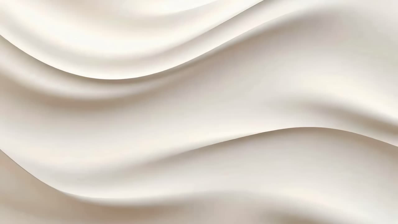 Abstract video concept with smooth, flowing white waves. Captured from a top-down angle