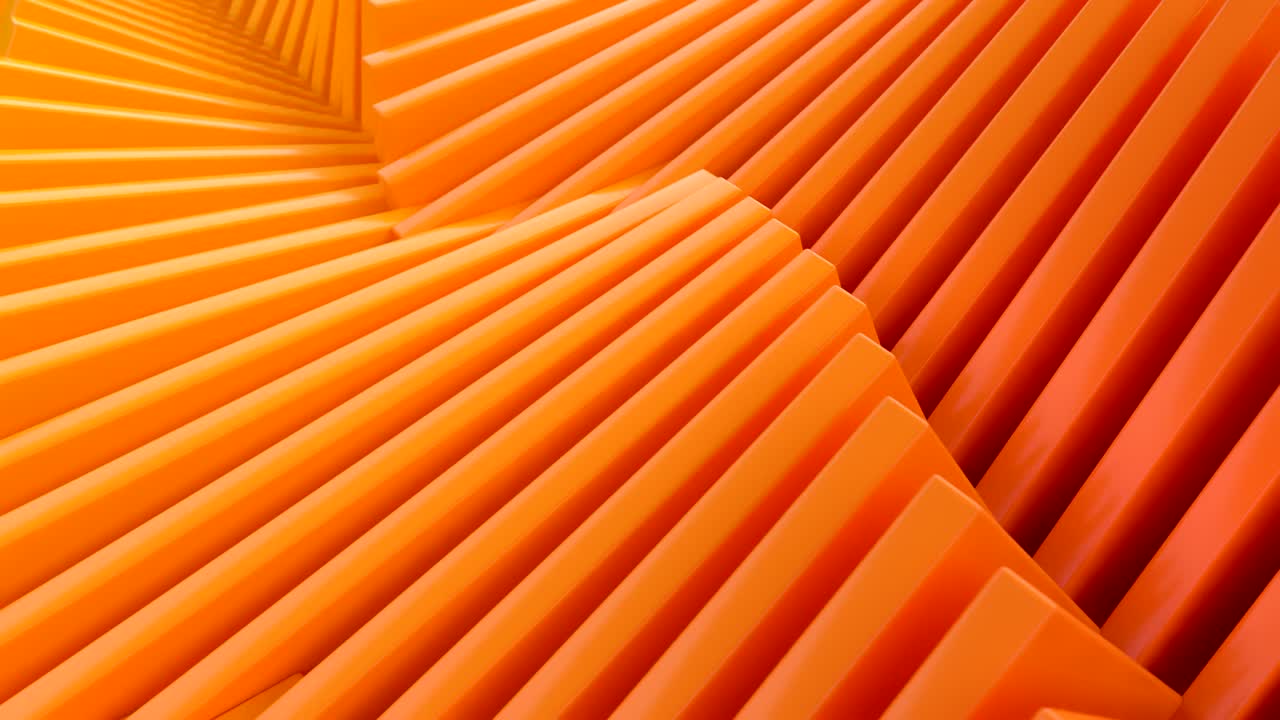fondo abstracto con formas cuadradas retorcidas de color naranja.