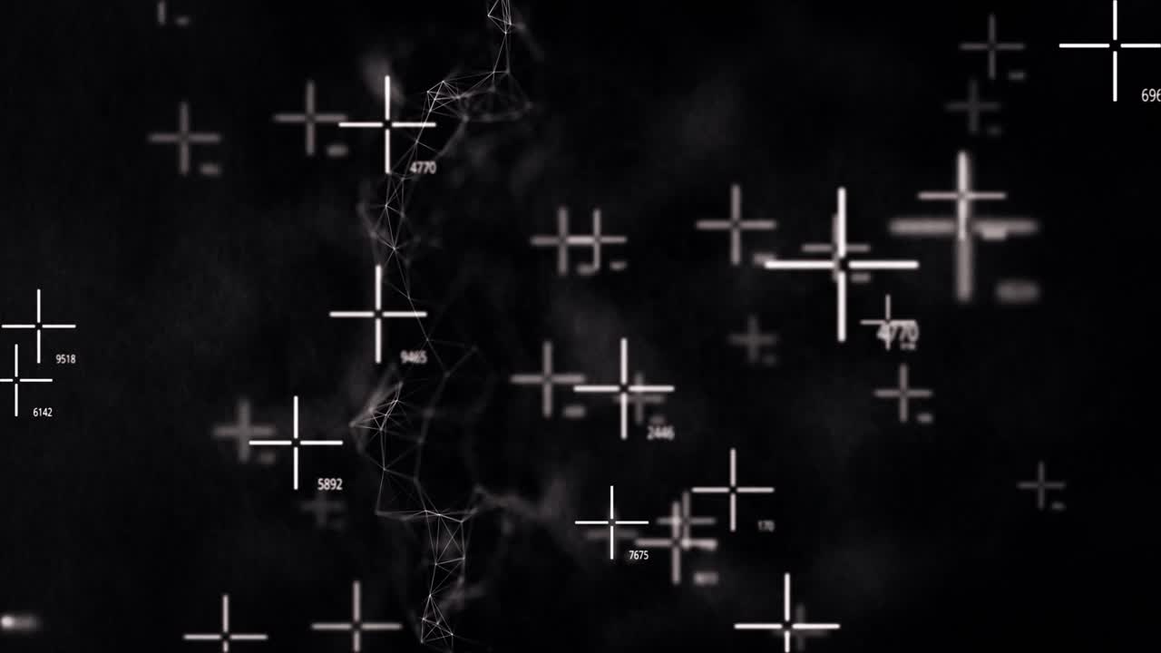 선과 점이 있는 추상 디지털 배경