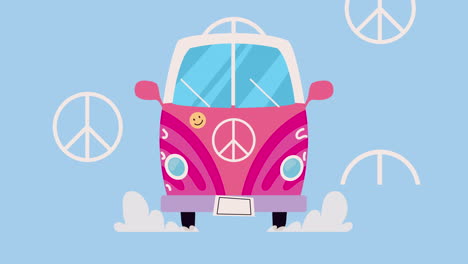 hippie vehicle van animation