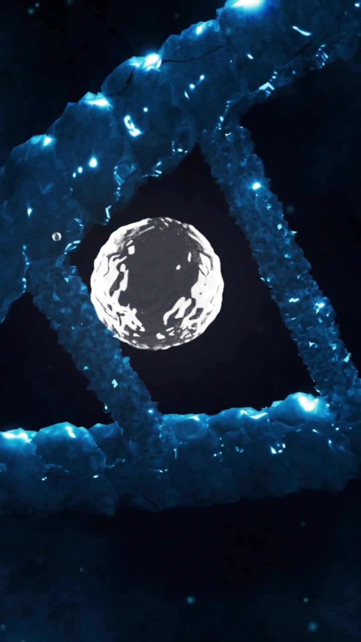 DNA strand and molecular structures, scientific animation