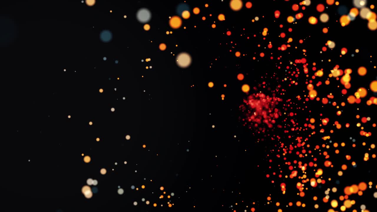 Abstract bokeh colored particles. Motion colors background, shining lights, sparks and particles