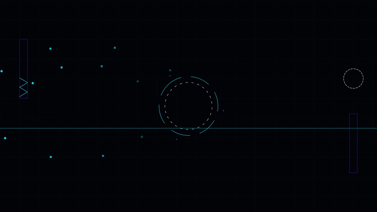 Abstract Digital Interface Animation with Geometric Shapes and Lines