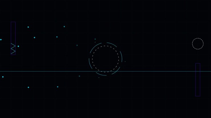 Abstract Digital Interface Animation with Geometric Shapes and Lines