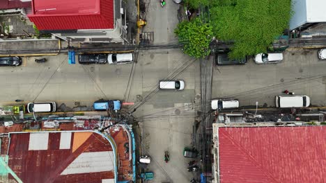 aerial view of a busy street intersection in the philippines