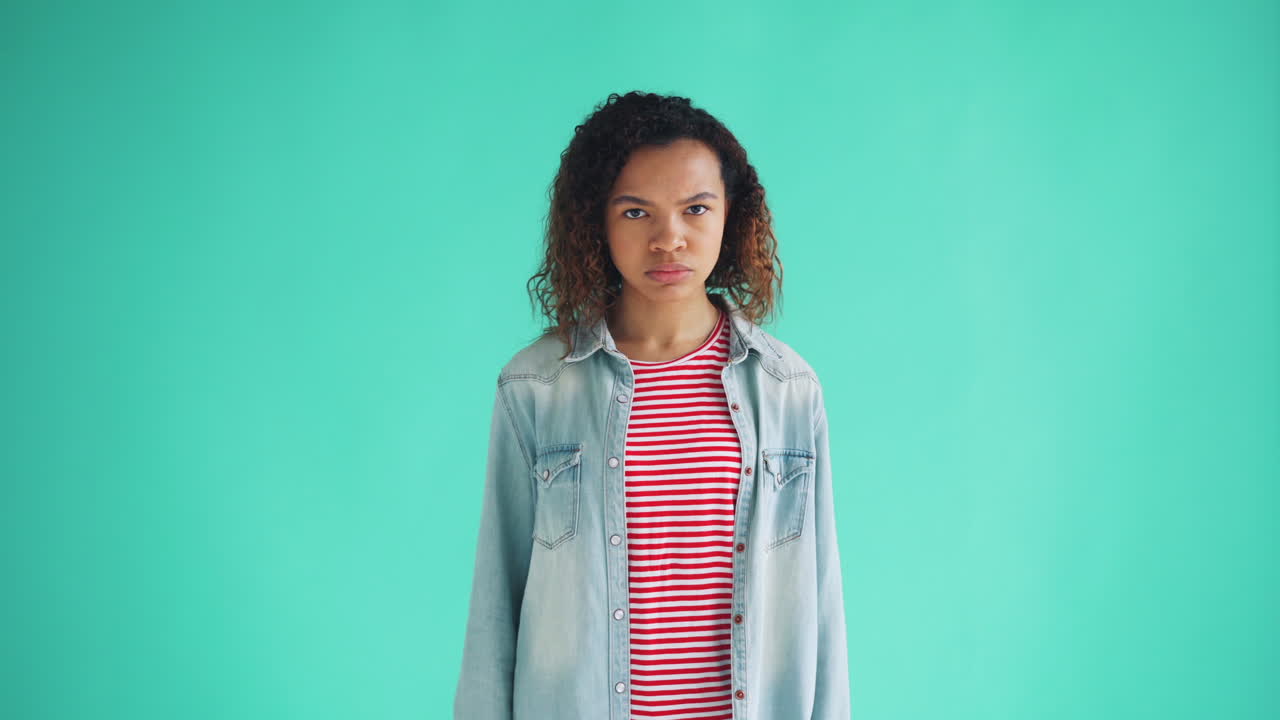 Angry Young Woman Pointing