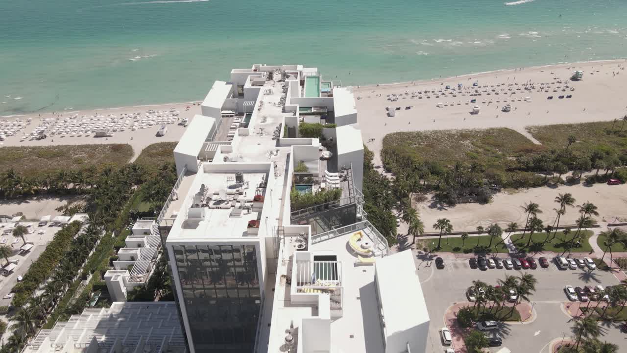 Premium stock video - Aerial flight over luxury penthouse condos on ...