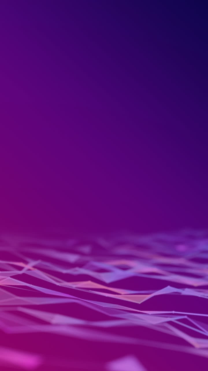 animación digital de las ondas de la red del plexo contra un fondo de gradiente púrpura