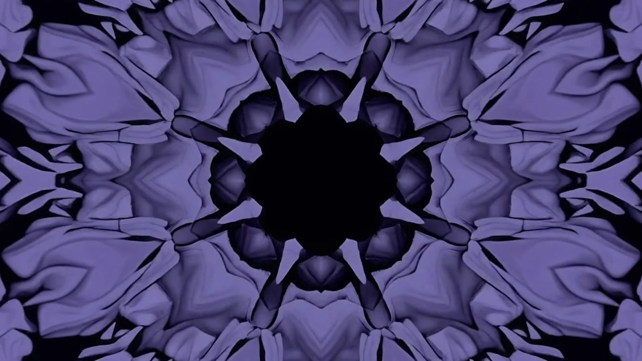 Abstract Purple Kaleidoscope Pattern Animation