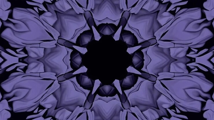 Abstract Purple Kaleidoscope Pattern Animation