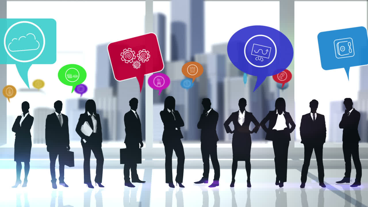 사업가들의 검은 실루