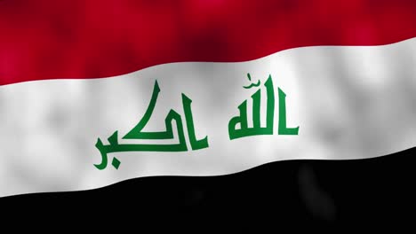 iraq flag - official symbol of the country nationalism, motion graphic