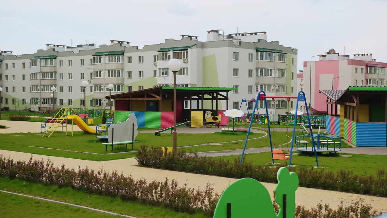 Urban Playground in Front of Apartments